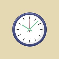 Time clock, aesthetic illustration, design resource