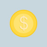 Coin money, aesthetic illustration, design resource