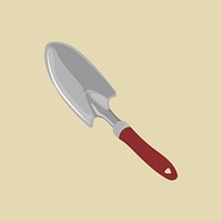 Garden trowel, aesthetic illustration, design resource