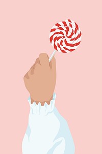 Candy lollipop, aesthetic illustration, design resource