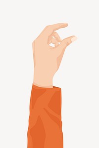 Hand pinching, aesthetic illustration vector