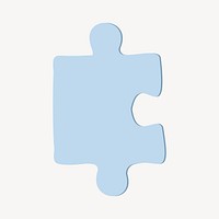 Puzzle piece, aesthetic illustration, design resource