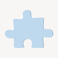 Puzzle piece, aesthetic illustration, design resource