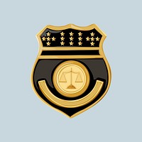 Legal badge, aesthetic illustration, design resource