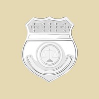 Legal badge, aesthetic illustration vector