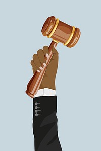 Justice gavel, aesthetic illustration, design resource