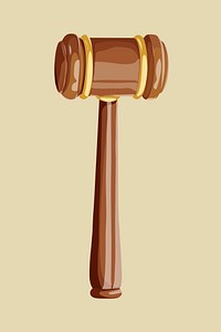 Justice gavel, aesthetic illustration vector