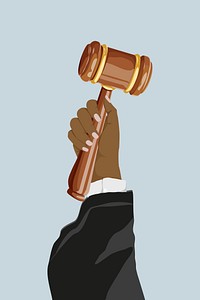 Justice gavel, aesthetic illustration vector