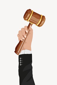 Justice gavel, aesthetic illustration, design resource