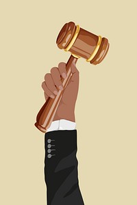 Justice gavel, aesthetic illustration, design resource