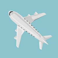 Travel airplane, aesthetic illustration vector