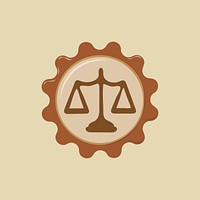 Legal justice, aesthetic illustration, design resource