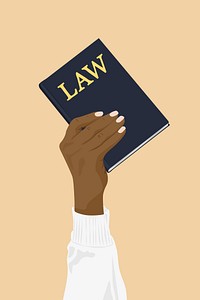 Law book, aesthetic illustration, design resource
