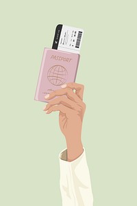 Traveling abroad, aesthetic illustration, design resource