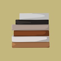 Book stack, aesthetic illustration vector