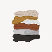 Clothes stack, aesthetic illustration, design resource