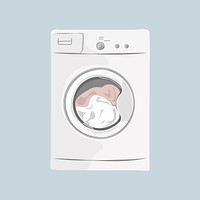 Washing machine, aesthetic illustration vector