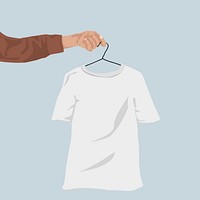 Hanged shirt, aesthetic illustration, design resource