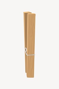 Wooden peg, aesthetic illustration, design resource