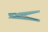 Wooden peg, aesthetic illustration vector