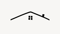House roof, aesthetic illustration design element 