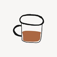 Coffee cup, aesthetic illustration design element 