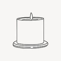 Scented candle, aesthetic illustration design element 