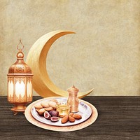 Ramadan iftar food digital art