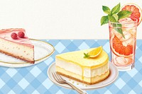 Cheesecakes, food digital art