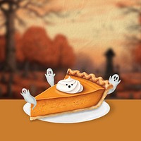 Pumpkin pie, food digital art