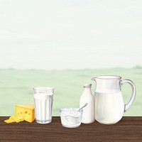 Dairy products, food digital art