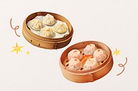 Chinese xiaolongbao, food digital art