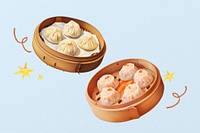 Chinese xiaolongbao, food digital art