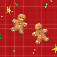 Christmas gingerbread cookies, food digital art