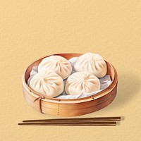 Chinese xiaolongbao, food digital art