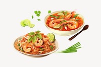 Famous Thai food digital art