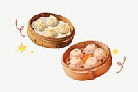 Chinese xiaolongbao, food digital art