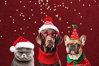 Christmas celebration, animal remix, design resource