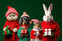 Christmas cheer, animal remix, design resource