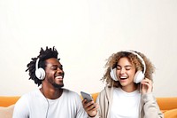 Music headphones, entertainment remix, design resource