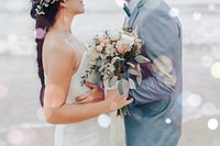 Beach wedding, bokeh design