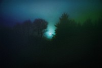 Night sky, green photo filter