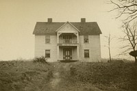 Old house with sepia effect