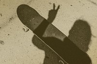 Skateboard photo with sepia effect