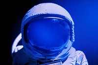 Astronaut with blue photo filter