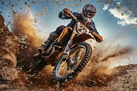 Motocross bike with grunge effect