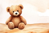 Watercolor teddy bear background remix