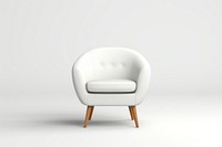 White chair furniture armchair white background. AI generated Image by rawpixel.