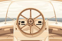 Luxury yacht wheel vehicle car.