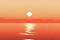 Sea sunset backgrounds sunlight. AI generated Image by rawpixel.